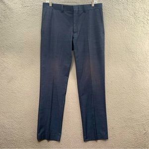 Michael Kors Men's Classic Fit Straight Carrer Dress Pants Gray Blue Size 33X30